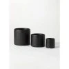 SULLIVANS Black Ceramic Pot -Set of 3 -Vigoro sales Store black sullivans plant pots cm2939 64 1000