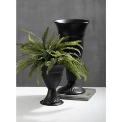SULLIVANS Metal Black Urns (Set of 2) -Vigoro sales Store black sullivans urn planters met1687 4f 1000