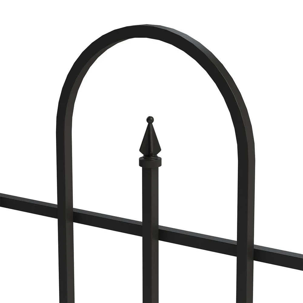 Vigoro Westbrook 36 in. x 48 in. Black Steel Fence Panel 7 Vigoro Westbrook 36 in. x 48 in. Black Steel Fence Panel - Image 5