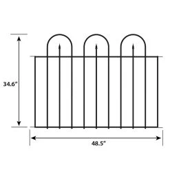 Vigoro Westbrook 36 in. x 48 in. Black Steel Fence Panel 18 Vigoro Westbrook 36 in. x 48 in. Black Steel Fence Panel -Vigoro sales Store black vigoro garden fencing 860329 40 1000