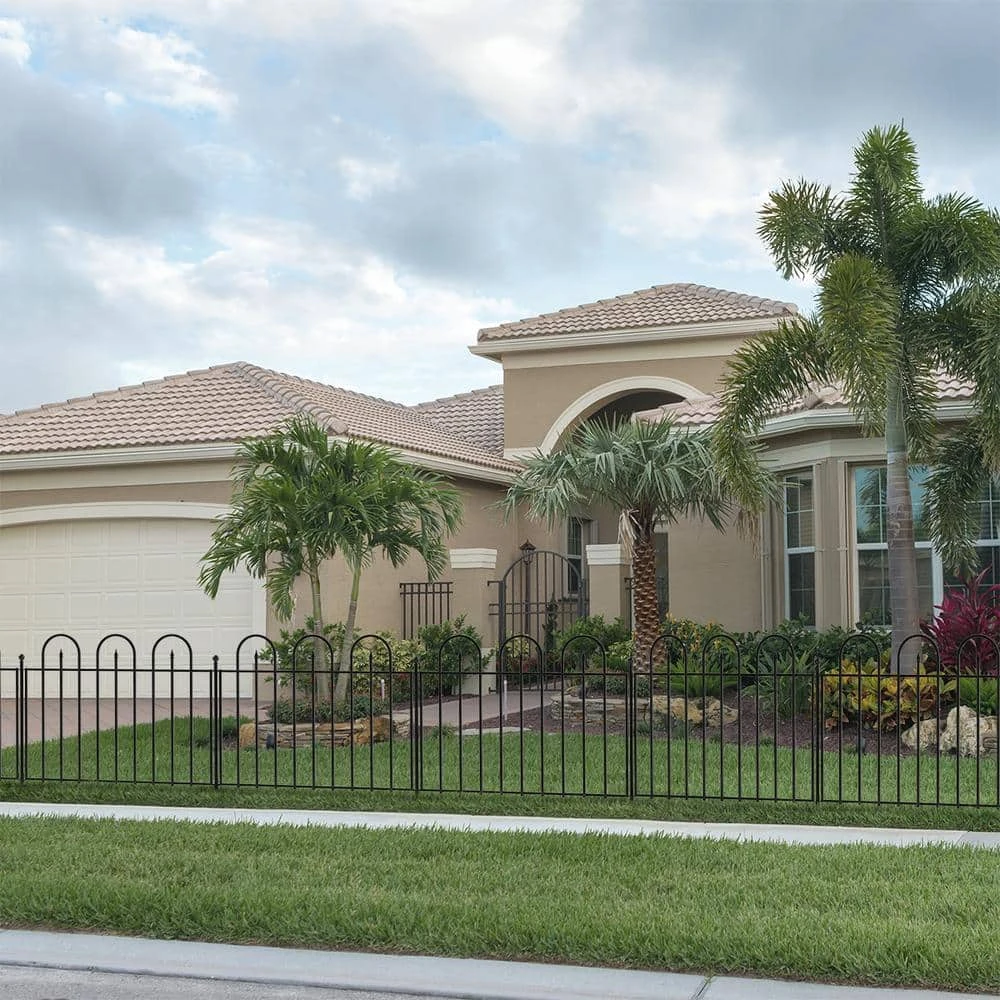 Vigoro Westbrook 36 in. x 48 in. Black Steel Fence Panel 13 Vigoro Westbrook 36 in. x 48 in. Black Steel Fence Panel - Image 11