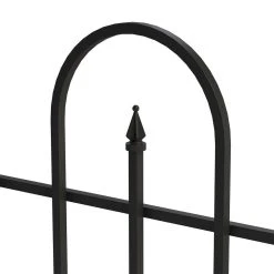 Vigoro Westbrook 36 in. x 48 in. Black Steel Fence Panel (4-Pack) -Vigoro sales Store black vigoro garden fencing 860329 4pk 1d 1000