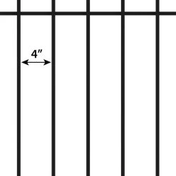 Vigoro Westbrook 36 in. x 48 in. Black Steel Fence Panel (4-Pack) -Vigoro sales Store black vigoro garden fencing 860329 4pk a0 1000