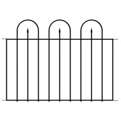 Vigoro Westbrook 36 in. x 48 in. Black Steel Fence Panel