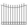 Vigoro Beaumont 40.4 in. H x 49.6 in. W Black Steel 3-Rail Fence Panel 2 Vigoro Beaumont 40.4 in. H x 49.6 in. W Black Steel 3-Rail Fence Panel -Vigoro sales Store black vigoro garden fencing 860336 64 1000