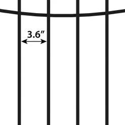 Vigoro Beaumont 40.4 in. H x 49.6 in. W Black Steel 3-Rail Fence Panel -Vigoro sales Store black vigoro garden fencing 860336 a0 1000