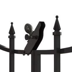 Vigoro Beaumont No Dig 40.4 in. H x 53.7 in. W Black Steel Decorative Fence Gate 20 Vigoro Beaumont No Dig 40.4 in. H x 53.7 in. W Black Steel Decorative Fence Gate -Vigoro sales Store black vigoro garden fencing 860343 4f 1000