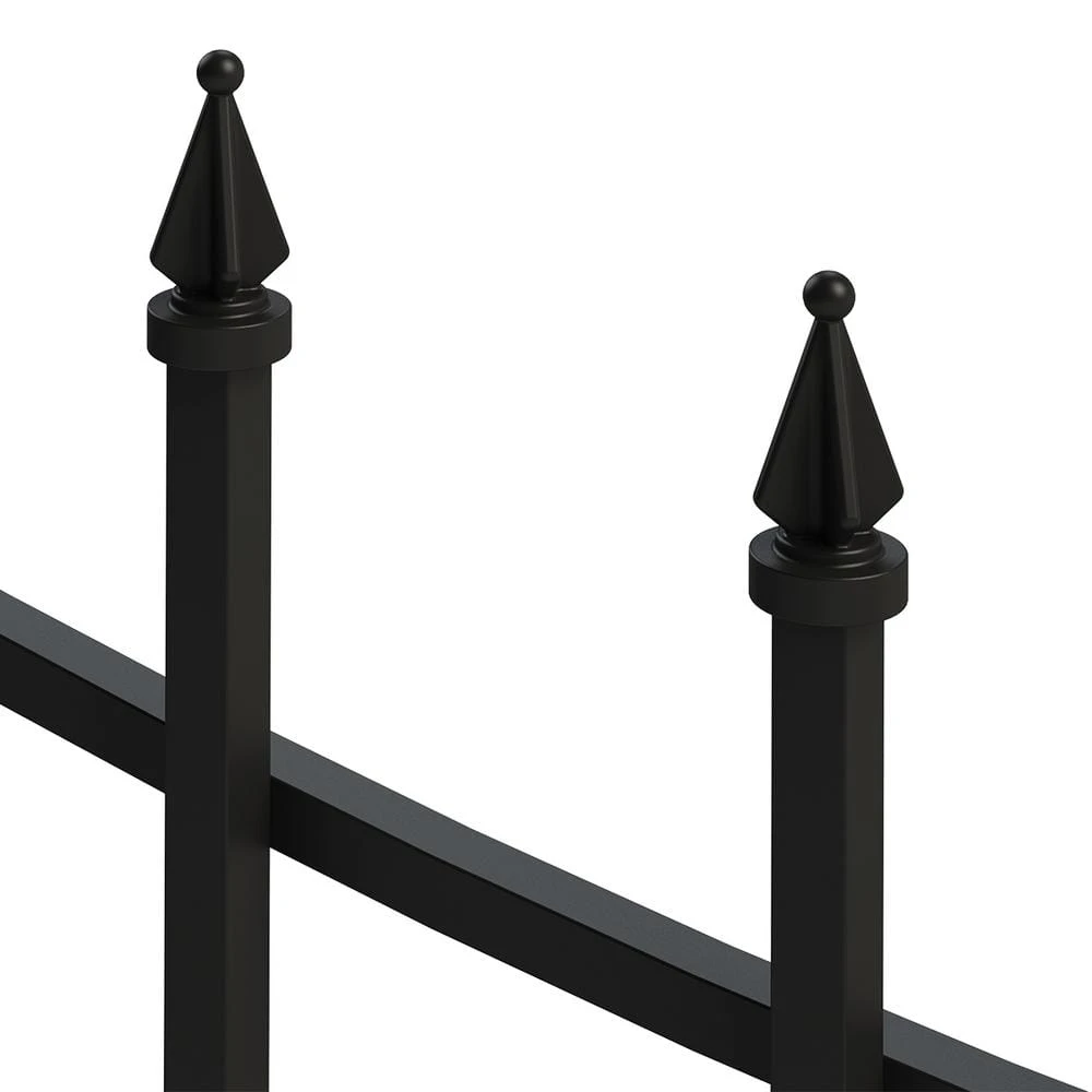Vigoro Beaumont No Dig 40.4 in. H x 53.7 in. W Black Steel Decorative Fence Gate 6 Vigoro Beaumont No Dig 40.4 in. H x 53.7 in. W Black Steel Decorative Fence Gate - Image 4
