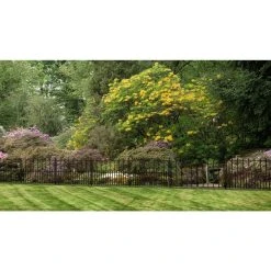 Vigoro Empire/Westbrook 28 in. Black Steel Decorative Fence Gate -Vigoro sales Store black vigoro garden fencing 860350 fa 1000