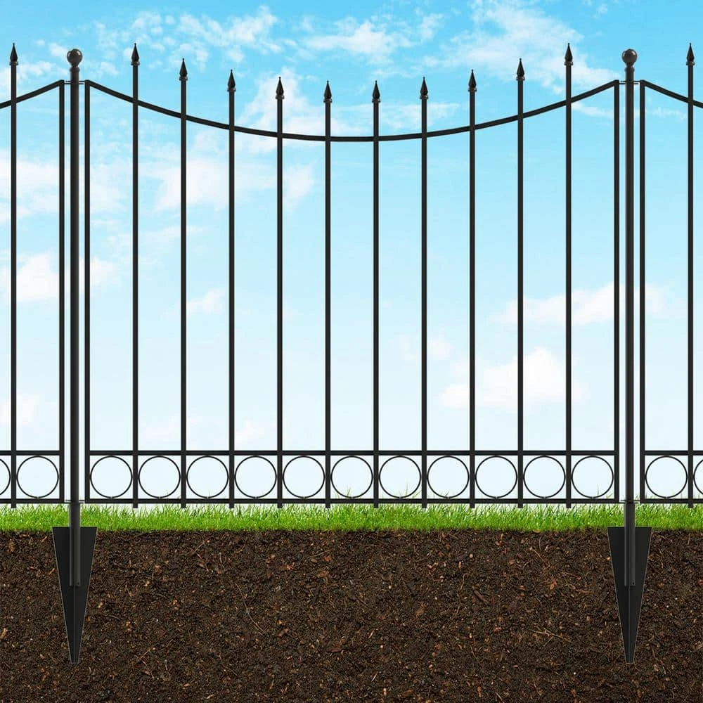 Vigoro Beaumont 53.3 in. x 3 in. x 3 in. Black Steel Fence Post and Stake 6 Vigoro Beaumont 53.3 in. x 3 in. x 3 in. Black Steel Fence Post and Stake - Image 4