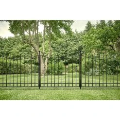 Vigoro Beaumont 53.3 in. x 3 in. x 3 in. Black Steel Fence Post and Stake (5-Pack) -Vigoro sales Store black vigoro garden fencing 860367 5pk 4f 1000
