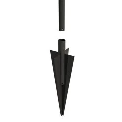 Vigoro Beaumont 53.3 in. x 3 in. x 3 in. Black Steel Fence Post and Stake (5-Pack) -Vigoro sales Store black vigoro garden fencing 860367 5pk a0 1000