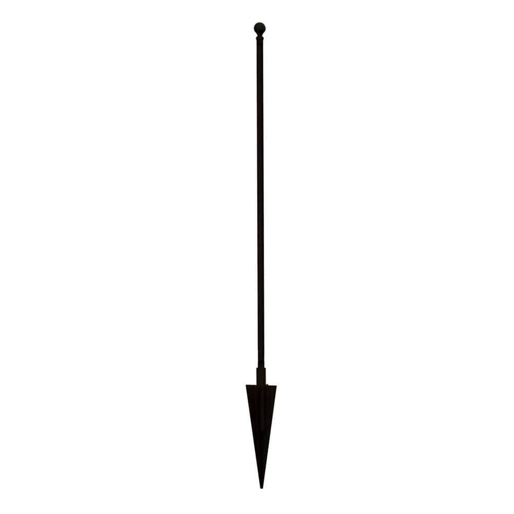 Vigoro Beaumont 53.3 in. x 3 in. x 3 in. Black Steel Fence Post and Stake 3 Vigoro Beaumont 53.3 in. x 3 in. x 3 in. Black Steel Fence Post and Stake
