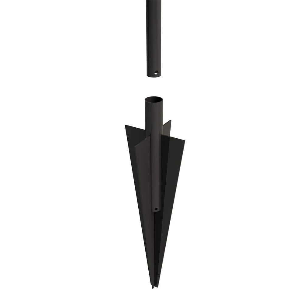 Vigoro Beaumont 53.3 in. x 3 in. x 3 in. Black Steel Fence Post and Stake 5 Vigoro Beaumont 53.3 in. x 3 in. x 3 in. Black Steel Fence Post and Stake - Image 3