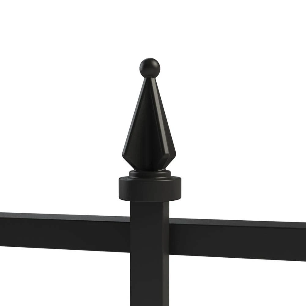Vigoro Empire 30 in. x 36 in. Black Steel Fence Panel 6 Vigoro Empire 30 in. x 36 in. Black Steel Fence Panel - Image 4