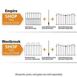 Vigoro Empire 30 in. x 36 in. Black Steel Fence Panel 22 Vigoro Empire 30 in. x 36 in. Black Steel Fence Panel -Vigoro sales Store black vigoro garden fencing 860374 4f 1000