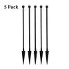 Vigoro Empire/Westbrook 41 in. x 2.3 in. x 2.3 in. Black Steel Fence Post (5-Pack)