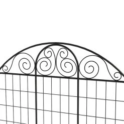 Vigoro Rockdale 43.8 in. Black Steel Fence Panel (3-Pack) -Vigoro sales Store black vigoro garden fencing 860404 1d 1000