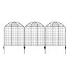 Vigoro Rockdale 43.8 in. Black Steel Fence Panel (3-Pack)
