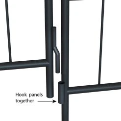 Vigoro Rockdale 43.8 in. Black Steel Fence Panel (6-Pack) -Vigoro sales Store black vigoro garden fencing 860404 6pk 66 1000