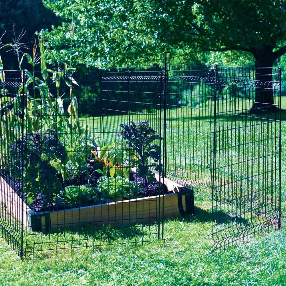 Vigoro 44 in. H x 36 in. W Steel Multi-Purpose No Dig Black Fence Panel 16 Vigoro 44 in. H x 36 in. W Steel Multi-Purpose No Dig Black Fence Panel - Image 14