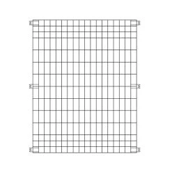 Vigoro 44 in. H x 36 in. W Steel Multi-Purpose No Dig Black Fence Panel