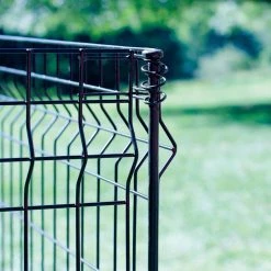 Vigoro 44 in. H x 36 in. W Steel Multi-Purpose No Dig Black Fence Panel (6-Pack) -Vigoro sales Store black vigoro garden fencing 860411 6pk fa 1000