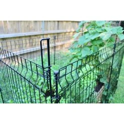 Vigoro 49 in. H Steel No Dig Multi-Purpose Black Latch -Vigoro sales Store black vigoro garden fencing 860435 1f 1000