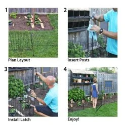 Vigoro 49 in. H Steel No Dig Multi-Purpose Black Latch -Vigoro sales Store black vigoro garden fencing 860435 c3 1000