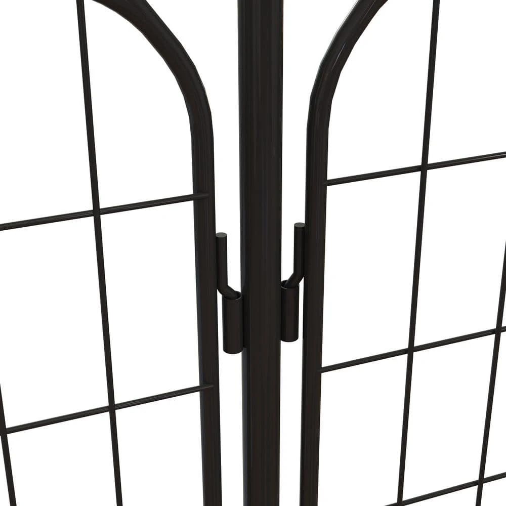 Vigoro Rockdale 41.9 in. Black Steel Fence Gate 7 Vigoro Rockdale 41.9 in. Black Steel Fence Gate - Image 5