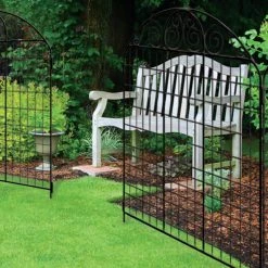 Vigoro Rockdale 41.9 in. Black Steel Fence Gate 23 Vigoro Rockdale 41.9 in. Black Steel Fence Gate -Vigoro sales Store black vigoro garden fencing 860442 31 1000