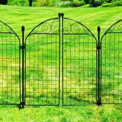 Vigoro Rockdale 41.9 in. Black Steel Fence Gate 19 Vigoro Rockdale 41.9 in. Black Steel Fence Gate -Vigoro sales Store black vigoro garden fencing 860442 4f 1000