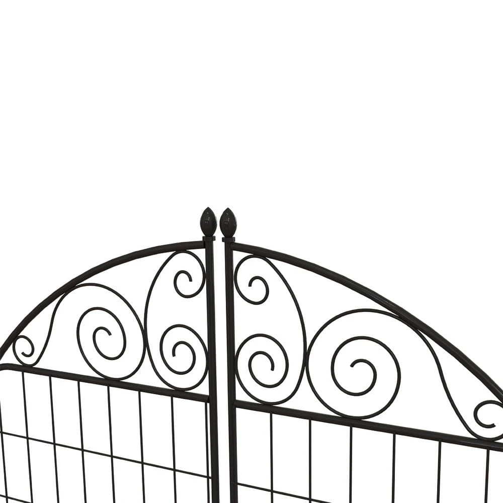 Vigoro Rockdale 41.9 in. Black Steel Fence Gate 6 Vigoro Rockdale 41.9 in. Black Steel Fence Gate - Image 4