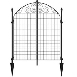 Vigoro Rockdale 41.9 in. Black Steel Fence Gate 18 Vigoro Rockdale 41.9 in. Black Steel Fence Gate -Vigoro sales Store black vigoro garden fencing 860442 c3 1000