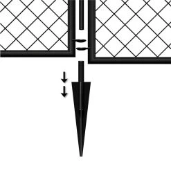 Vigoro 37.3 in. H x 51 in. W Steel Diamond Mesh Garden Fence Panel -Vigoro sales Store black vigoro garden fencing 860640 4f 1000