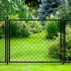 Vigoro 37.3 in. H x 51 in. W Steel Diamond Mesh Garden Fence Panel -Vigoro sales Store black vigoro garden fencing 860640 76 1000