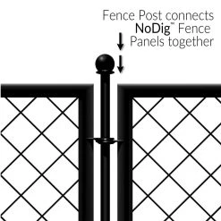 Vigoro 37.3 in. H x 51 in. W Steel Diamond Mesh Garden Fence Panel -Vigoro sales Store black vigoro garden fencing 860640 c3 1000