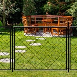 Vigoro 37.3 in. H x 51 in. W Steel Diamond Mesh Garden Fence Panel -Vigoro sales Store black vigoro garden fencing 860640 fa 1000