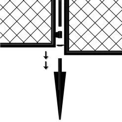 Vigoro 37.3 in. H x 50.2 in. W Steel Diamond Mesh Garden Fence Gate -Vigoro sales Store black vigoro garden fencing 860657 4f 1000