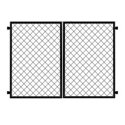 Vigoro 37.3 in. H x 50.2 in. W Steel Diamond Mesh Garden Fence Gate
