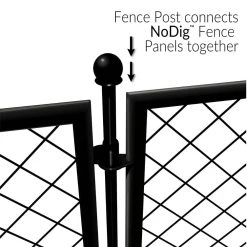 Vigoro 37.3 in. H x 50.2 in. W Steel Diamond Mesh Garden Fence Gate -Vigoro sales Store black vigoro garden fencing 860657 77 1000