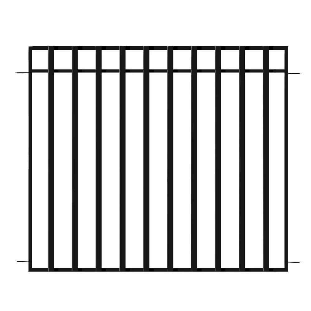 Vigoro 37.2 in. H x 42.87 in. W Steel 3-Rail Garden Fence Panel 3 Vigoro 37.2 in. H x 42.87 in. W Steel 3-Rail Garden Fence Panel