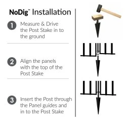 Vigoro 37.2 in. H x 42.87 in. W Steel 3-Rail Garden Fence Panel 20 Vigoro 37.2 in. H x 42.87 in. W Steel 3-Rail Garden Fence Panel -Vigoro sales Store black vigoro garden fencing 860701 66 1000