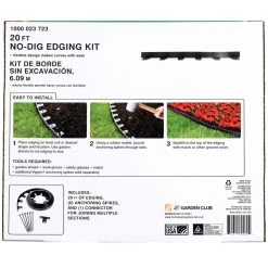 Vigoro 20 ft. No-Dig Landscape Plastic Edging Kit -Vigoro sales Store black vigoro plastic edging 3001 20hd 6 4f 1000