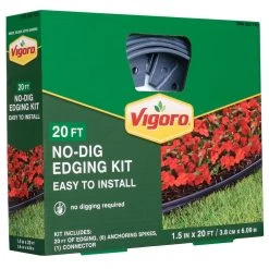 Vigoro 20 ft. No-Dig Landscape Plastic Edging Kit -Vigoro sales Store black vigoro plastic edging 3001 20hd 6 c3 1000