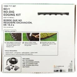 Vigoro 60 ft. No-Dig Landscape Plastic Edging Kit 14 Vigoro 60 ft. No-Dig Landscape Plastic Edging Kit -Vigoro sales Store black vigoro plastic edging 3001 60hd 3 40 1000