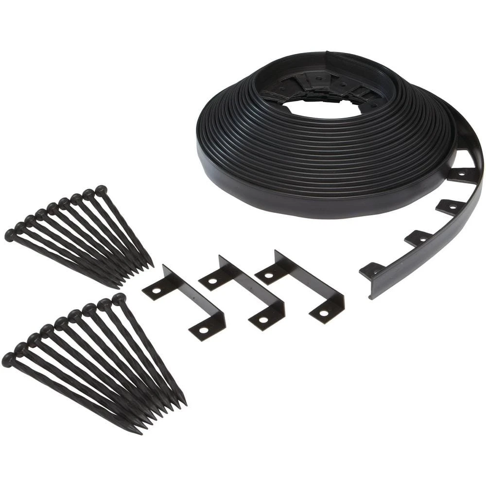 Vigoro 60 ft. No-Dig Landscape Plastic Edging Kit 3 Vigoro 60 ft. No-Dig Landscape Plastic Edging Kit