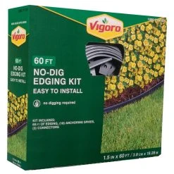 Vigoro 60 ft. No-Dig Landscape Plastic Edging Kit 15 Vigoro 60 ft. No-Dig Landscape Plastic Edging Kit -Vigoro sales Store black vigoro plastic edging 3001 60hd 3 a0 1000