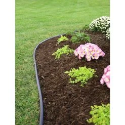 Vigoro 60 ft. x 0.5 in. x 4.5 in. Black Plastic Lawn Edging -Vigoro sales Store black vigoro plastic edging vig 60c fa 1000