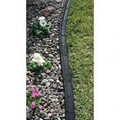 Vigoro EcoBorder 4 ft. Black Rubber Landscape Edging (Single) -Vigoro sales Store black vigoro rubber edging ecobrd blk 4 ft 1f 1000